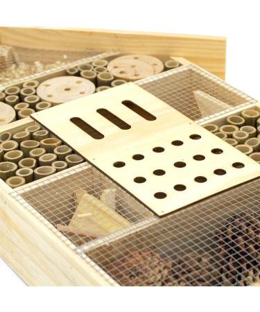 Extra Large Wooden Insect Hotel Wooden Insect House | Garden Bug Bee Hotel Nesting Habitat For Bees Butterflies Ladybirds | Bug House For Garden - Buy Online on GoSupps.com