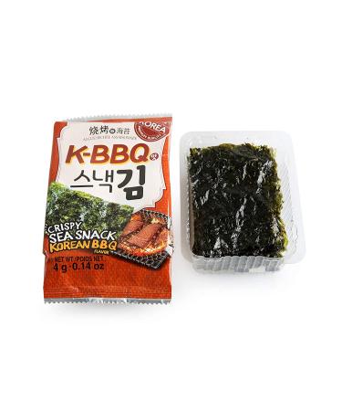Wang Roasted Seaweed Snack  Korean Barbeque Flavored  Keto-friendly  Vegan  Gluten-Free  Healthy Snack 0.14 Ounce  Pack of 16 Korean Barbeque 0.14 Ounce (Pack of 16) - Buy Online on GoSupps.com
