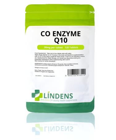 Co Enzyme Q10 30mg (Co-Q10) 120 Tablets by Lindens