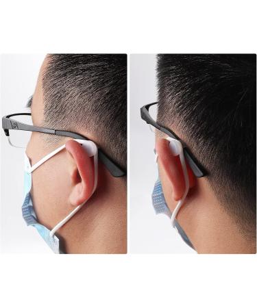 YR Adjustable Eyeglass Hooks - 10 Pieces Silicone Ear Savers for Masks & Glasses - Comfortable Mask Strap Extender for Adults & Kids - White - Buy Online on GoSupps.com