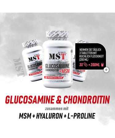 GLUCOSAMINE - CHONDROITIN - MSM + Hyaluronic Acid + L-Proline | 90 Tablets | STD NUTRITION BERLIN | - Buy Online on GoSupps.com