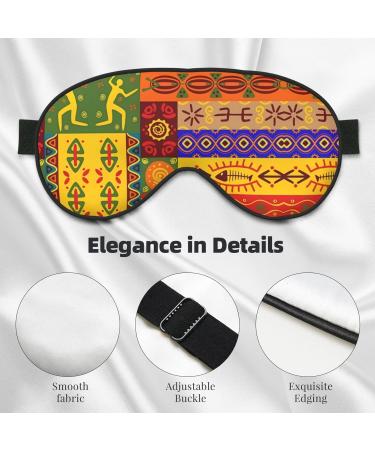 African National Patterns Eye Mask - Soft Adjustable Sleep Mask for Men & Women | Comfort & Style for Nighttime Bliss - Buy Online on GoSupps.com