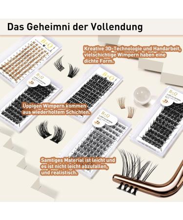 72 PCs DIY Individual Eyelashes - Reusable B & Q Fluffy Wispy Extensions for Beginners | D-10mm B25 - Buy Online on GoSupps.com