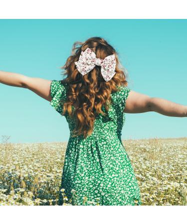 Bow Hair Clip Floral Hair Bows for Women Big Bowknot Hairpin French Hair Clips Hair Barrette Clips Chiffon Hair Bows for Women Girls-1PC style 1 - Buy Online on GoSupps.com