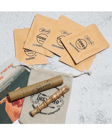 INSYOHO Wooden Vapour Less Inhaler with Nicotine-Free Aromatherapy Diffuser - Limited Edition Golden Camphor - Buy Online on GoSupps.com