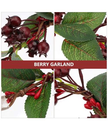 Lurrose Red Floral Crown Headband - Artificial Berry Wreath for Weddings Festivals & Parties - Buy Online on GoSupps.com