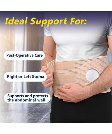 URIEL Abdominal Ostomy Belt - Comfortable Post-Operative Support for Men & Women | Size 5 (44.25 - 48) - International Shipping - Buy Online on GoSupps.com