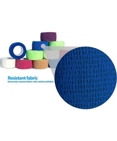 Buy Self Adhesive Bandage Wrap - Non-Woven Breathable & Water-Resistant Vet Wrap - 12 Multicolor Rolls 1 x 5 Yards for First Aid - Buy Online on GoSupps.com