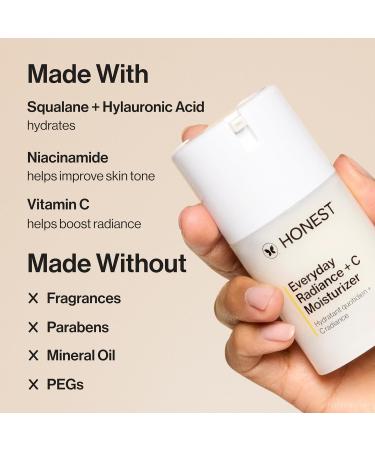 Honest Beauty Get Glowing Bundle | Vitamin C Brightening Serum + Everyday Moisturizer | Improves Skin Tone | Gentle for Sensitive Skin Fragrance Free Vegan | 1 fl oz 1.7 fl oz - Buy Online on GoSupps.com