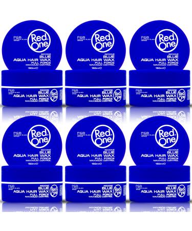 Redone Aquatic Hair Wax Blue 150 ml | Strong Hold | Hair Gel Wax | Ultra Hold | Hair Wax for Men and Women | Bubblegum Scent | Maximum Control | Pack of 6