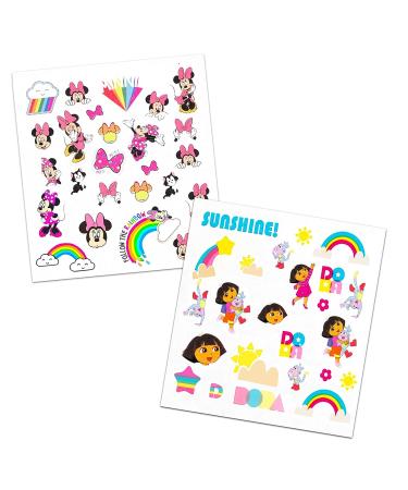 Mega Assortment of 200 Temporary Tattoos for Toddler Girls - Featuring Minnie Mouse, Disney Princess, JoJo Siwa, Hello Kitty, and More! - Buy Online on GoSupps.com