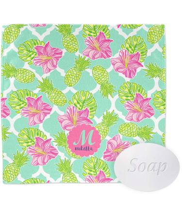 YouCustomizeIt Personalized Preppy Hibiscus Washcloth