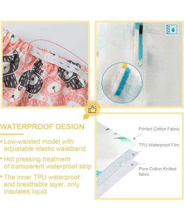 Baby Toilet Training Pants 2-in-1 Waterproof Reusable Cotton Nappy Skirt Diaper - Cute Cartoon Pink Bear Design - Skort Pants for Kids - Low Waist - Size M - Buy Online on GoSupps.com