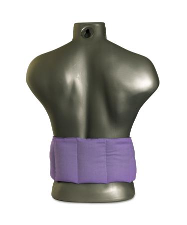 Organic spelt pillow 7-chamber with band 65x15 lilac. Heat cushion grain pillow back loin