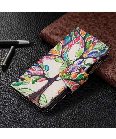 Miago Leather Wallet Case for Huawei Y6 2019 - 9 Card Slots Colorful Zipper Flip Cover PU Protective Case - Buy Online on GoSupps.com