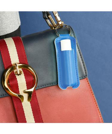 Beavorty Travel Toiletry Bag Set - 4Pcs PU Leather Keychain Lipstick Holders | Colorful Organizer for Lip Balm & Cosmetics (Red Yellow Green Blue - Buy Online on GoSupps.com
