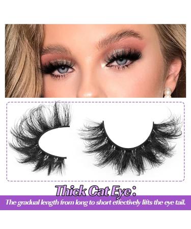 Goddenus E-Cat Eye 8D Full Dramatic False Eyelashes 10 Pairs 18MM Wispy D Curl - Fluffy Mink Strip Pack for Extension-like Look - Buy Online on GoSupps.com