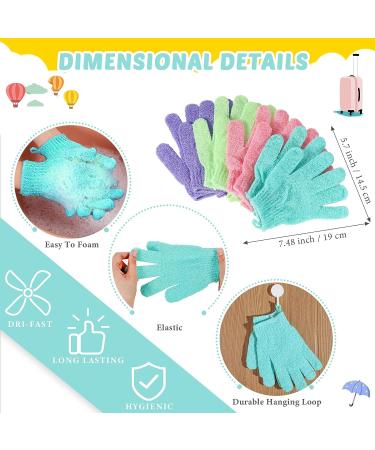 8 Piece Shower Gloves & Exfoliating Towel Set - Body Scrubber for Men & Women - Buy Online on GoSupps.com