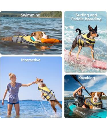 Buy Hjyokuso Dog Life Jacket - Adjustable Reflective & Buoyant Swimming Aid for Small Dogs (16.9-21.2) | Ideal for Boating & Canoeing - Buy Online on GoSupps.com