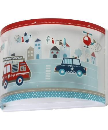 Dalber Children's Wall Lamp - Police Cars Design | Blue Wall Light for Kids' Rooms | Model 60618 E27 - Buy Online on GoSupps.com