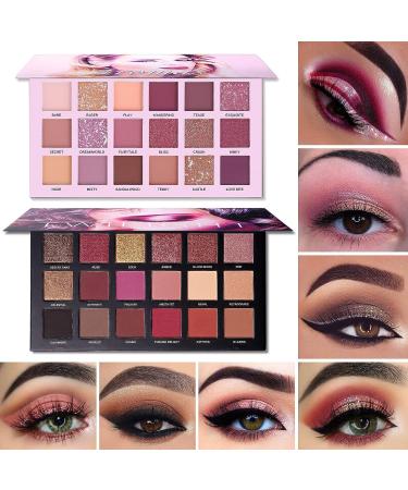 UCANBE 2Pcs Twilight Dusk & Aromas Nude Eyeshadow Palette Set | Highly Pigmented Matte, Shimmer & Glitter Shades | Velvet Texture Eye Shadow Kit - Buy Online on GoSupps.com