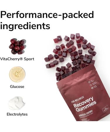 Wellness Recovery Gummies - Hibiscus Cherry (30 Gummies) | Muscle Recovery Soreness Relief & Energy Boost - Shop Now for International Shipping - Buy Online on GoSupps.com
