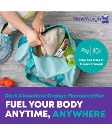 Dark Chocolate Orange Meal Replacement Protein Bars - High Fiber Energy Snack Bar for Vegetarians & Coeliacs (7 x 60g) - Buy Online on GoSupps.com