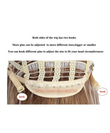 Buy 71cm Ombre Brown & Blonde Wig for Women - Long Smooth Hair Dark Root Middle Part - Perfect for Parties & Costumes | International Shipping Available - Buy Online on GoSupps.com