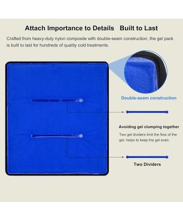 Koo-Care XL Gel Ice Pack for Injuries - Hot Cold Therapy Compress for Shoulder, Back, Hip, Knee - Reusable & Flexible - Pain Relief for Surgery Recovery - 13.1 x 14.7 - Buy Online on GoSupps.com