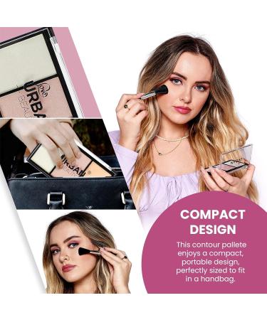 Love Urban Beauty Highlighter Palette - 3 Color Makeup Set for Women | Contouring & Highlighting Bronzer with Brush - Buy Online on GoSupps.com