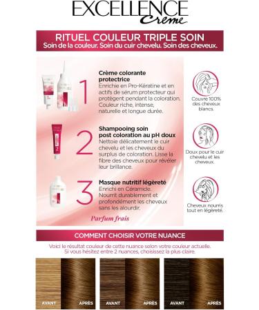 L'Or al Paris Excellence Cr me Coloring Kit 4.3 Golden Brown 1 Unit - Buy Online on GoSupps.com