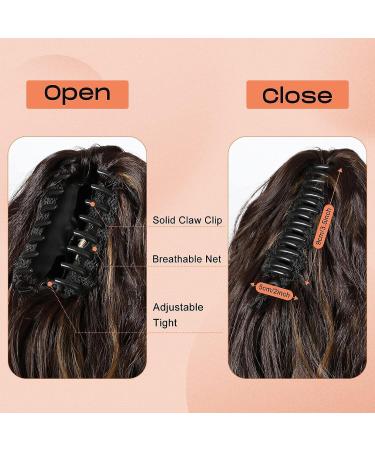 PORSMEER Claw Clip in Ponytail Hair Extensions 18 inches Long Curly Brown Ponytail Multi Layered Natural Fluffy Wave Synthetic Hairpiece for Womens Girls Everyday Wear Brown with highlights - Buy Online on GoSupps.com