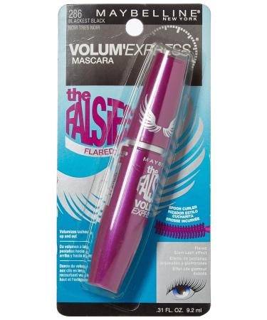Maybelline New York Volum' Express The Falsies Flared Mascara Blackest Black 0.31 Fl Oz - Pack of 1 | Washable Formula for Bold, Flirty Lashes - Buy Online on GoSupps.com