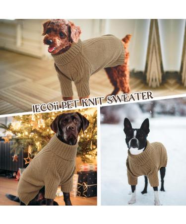 Iecoii Dog Sweater - Warm Turtleneck Winter Clothing for Small Medium & Large Dogs - Perfect for Chihuahuas French Bulldogs & Labradors (XXXX-Large Camel) - Buy Online on GoSupps.com