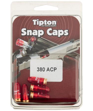 Tipton Pistol and Revolver Snap Caps with False Primer, Reusable Construction, in Various Calibers for Dry-Firing, Practice and Safe Firearm Storage .380 ACP Snap Caps