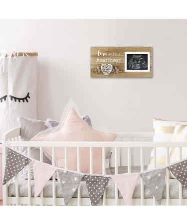 VILIGHT New Mom Gift: Love At First Heartbeat Sonogram Picture Frame - Pregnancy Announcement & Nursery Decor - Fits Standard 4 x 3 Ultrasound Photo - Buy Online on GoSupps.com