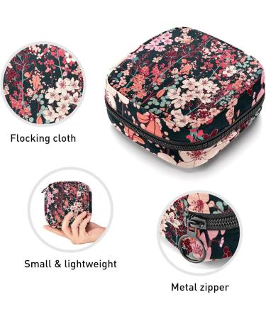 Womens Bonds Storage Pockets Stillpad Holder - Flower Pattern Portable Period Kit Bag for Girls | Feminine Product Organizer - Buy Online on GoSupps.com