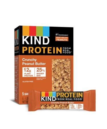 KIND Protein Bars Crunchy Peanut Butter Gluten Free 12g Protein 1.76 Ounce 20 count Crunchy Peanut Butter 30 Count (Pack of 1)