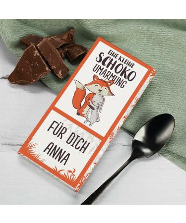Herz & Heim Personalized Chocolate - Custom 100g Chocolate Hug with Your Text | Perfect Gift for Any Occasion - Buy Online on GoSupps.com