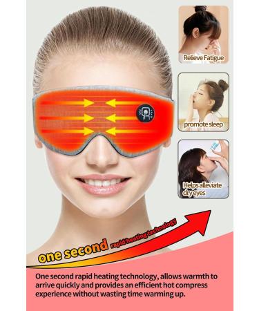 Ewarmer Cordless Rechargeable Heated Eye mask for Dry Eyes - Stye Eye Treatment Warm Compress Relieve Blepharitis Pink Eye Hot Compress Therapy Mask Steam Eye Mask with Sound Reminder (Grey) Gray - Buy Online on GoSupps.com
