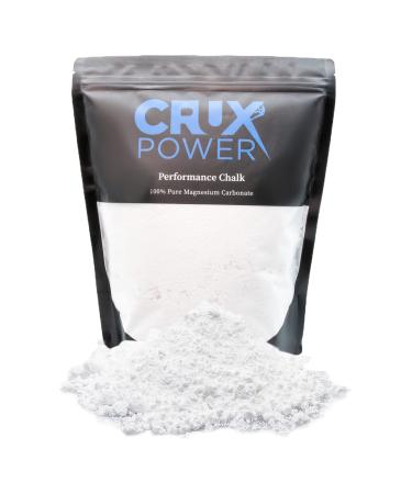 Crux Power Performance Sports Chalk for Rock Climbing, Gymnastics, Weight Lifting - 100% Pure Magnesium Carbonate, No Drying Agents, Medium Blend Loose Rock Climbing Chalk - 200g