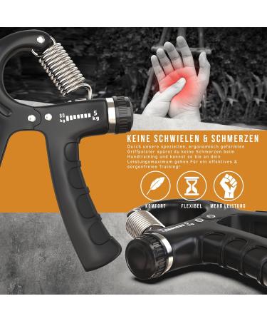 Alphaskin Premium Hand Trainer 2023 | Finger Grip Fitness Trainer Set | Strength Training Device for Improved Grip & Finger Strength | 2-Pack - Buy Online on GoSupps.com