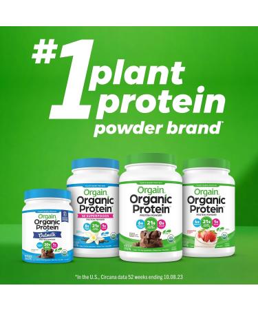 Orgain Organic Unflavored Vegan Protein Powder Natural Unsweetened 21g of Plant Based Protein Non Dairy Gluten Free No Sugar Added Soy Free - 1.59 lb - Buy Online on GoSupps.com