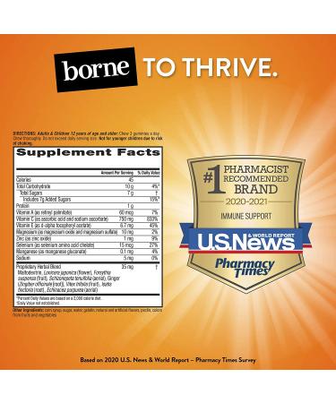 Airborne Vitamin C 750mg Gummies - Gluten-Free Immune Support Supplement (Pack of 3) - Buy Online on GoSupps.com