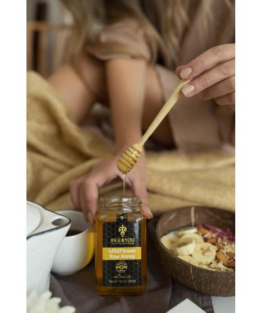 Bee and You Wildflower Honey - Raw Wildcrafted Polyflora and Unprocessed- Rich in Active Enzymes - OU Kosher Paleo Gluten-Free (10.6 oz) - Buy Online on GoSupps.com