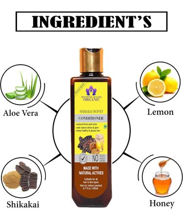 Blessfull Healing Organic Shikakai Honey Natural Hair Conditioner 300 ml (Packing May Vary) - Buy Online on GoSupps.com