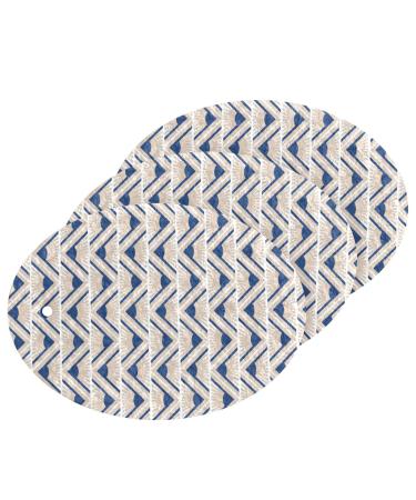 3-Pack Cleaning Kitchen Sponges Oval Geometric Stripes Kitchen Cellulose Dishwashing Wood Pulp Cotton one sizex3 Geometric Stripes