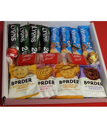 2 in 1 Instant Coffee Gift Box | Coffee Lovers Gifts Set Hamper - Gift for Coffee Lover - 8 Instant Coffee Sachets Border Lotus Biscuits | Lindt Chocolate for All Occasion - Buy Online on GoSupps.com