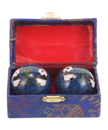 Iplusmile emaille baoding balls 2 pieces Chinese health exercise balls Obsidian balls trigger point massage balls handball balls with gift box for