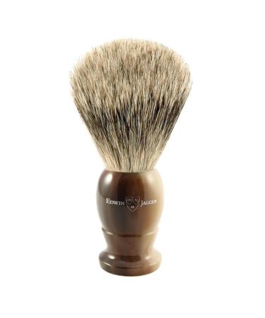 Edwin Jagger 1EJ872 Medium Best Badger Shaving Brush Imitation Light Horn for use with Shaving Cream or Soap for Men